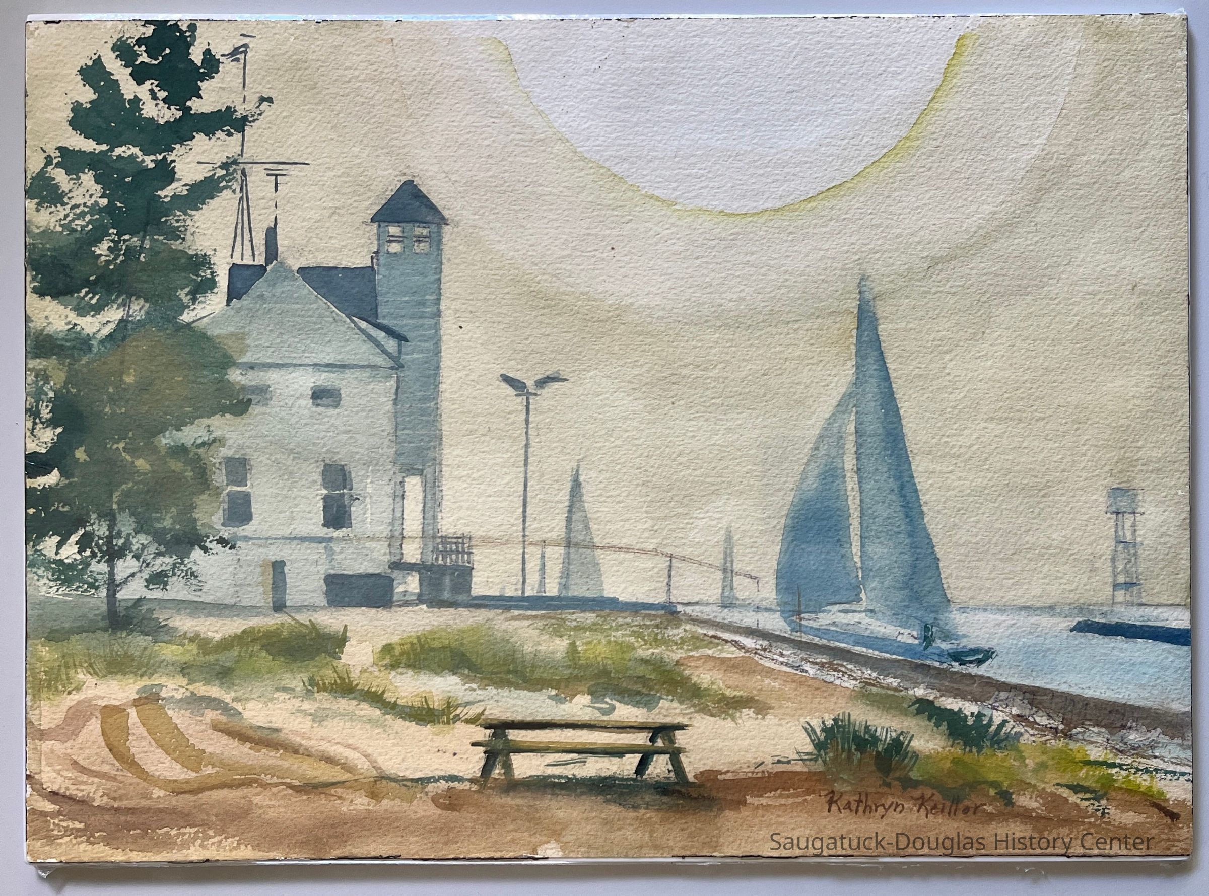 Sailboat leaving inlet picture number 1