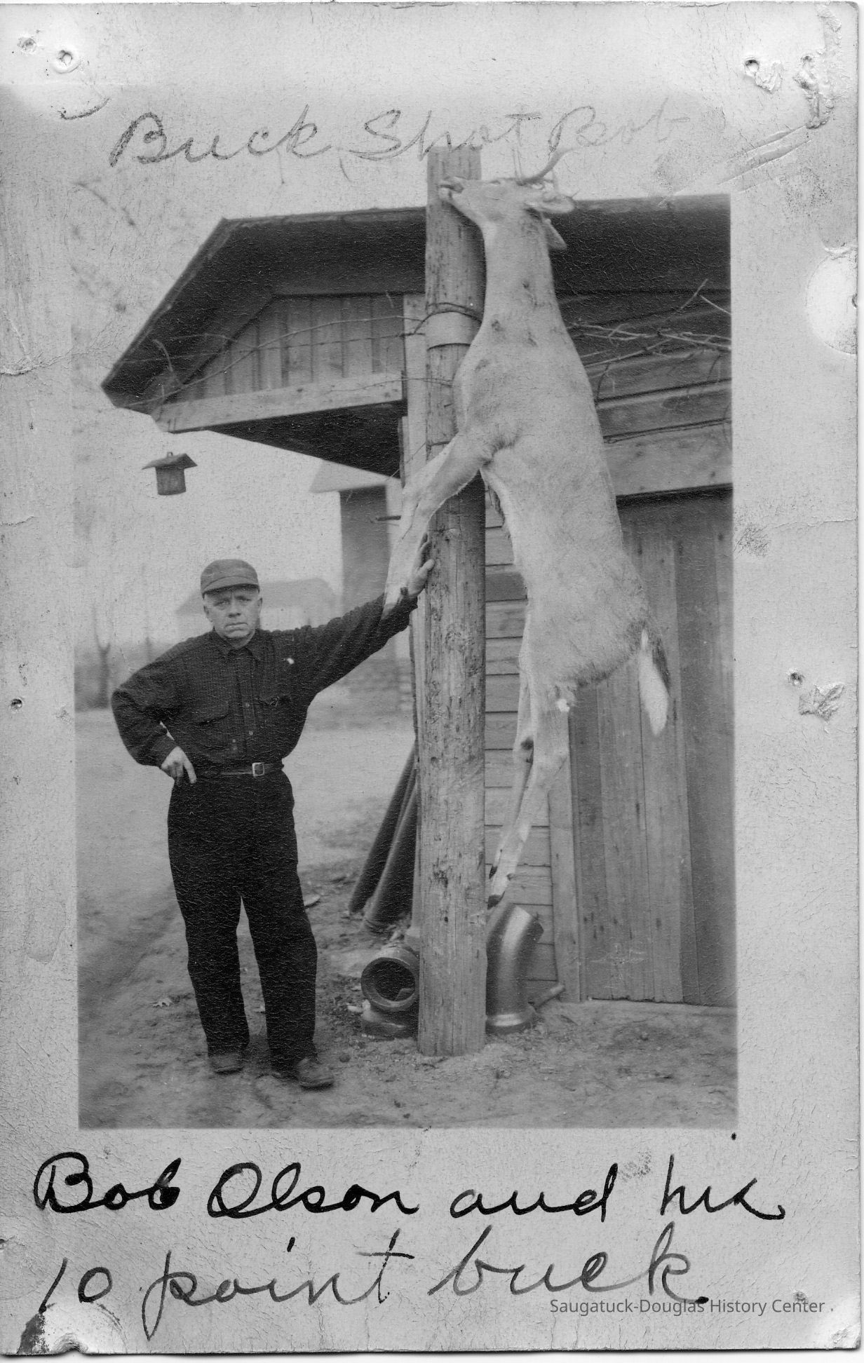 89-1-166_Bob_Olson.jpg 712KB; Buck shot Bob - Bob Olson and his 10 point buck