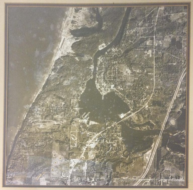          Photograph of Saugatuck and Douglas from above
   