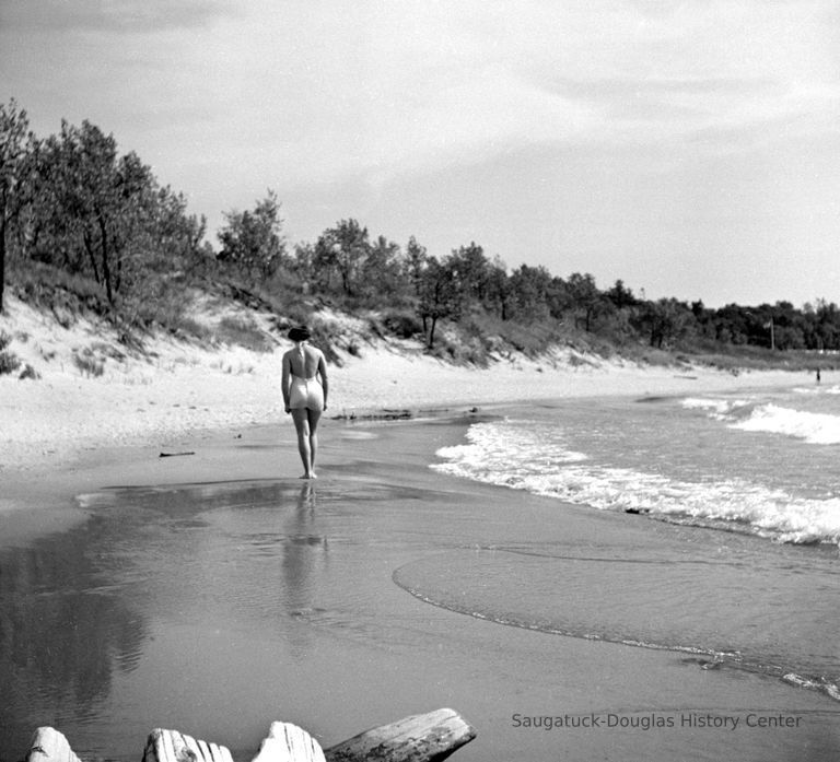          Lone beach walkers 1949 picture number 1
   