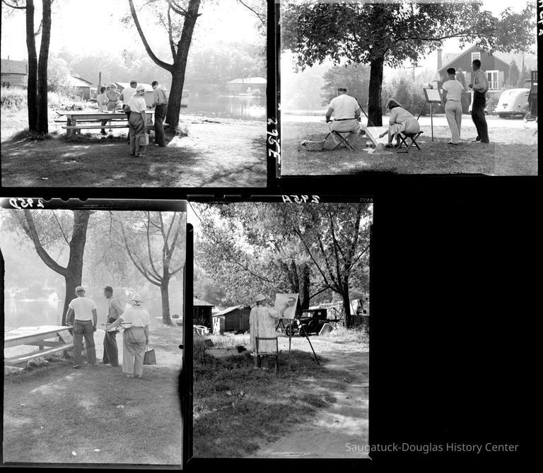 Artists painting in town - Image 3