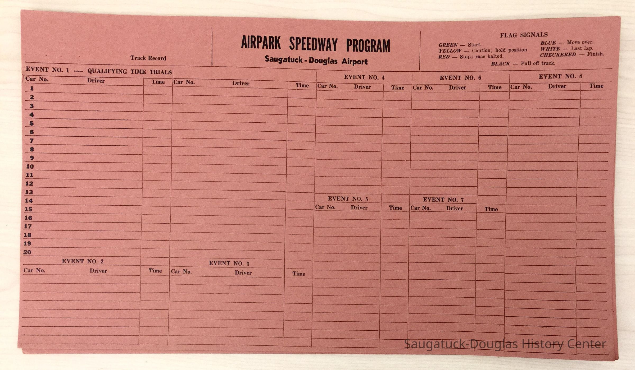 Airpark Speedway Program picture number 1
