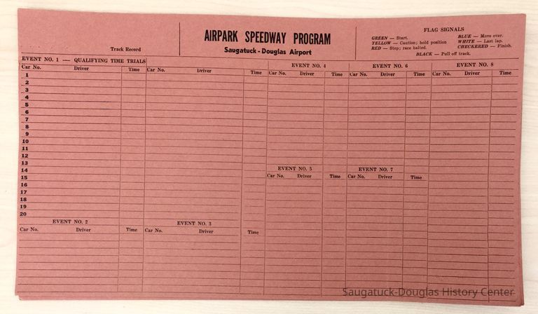          Airpark Speedway Program picture number 1
   
