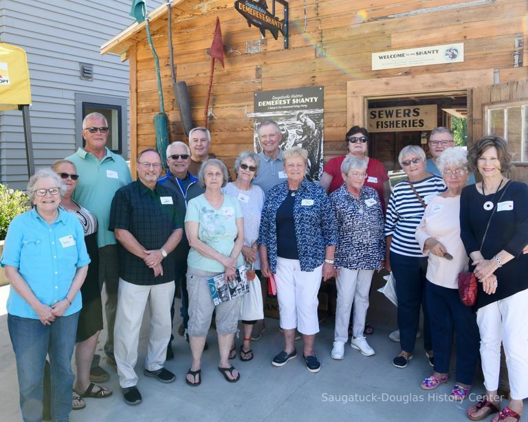          From left to right Betty (Rastal?), Lori Sluis, Kevin Sluis, David Demerest, Jeffrey Peel, John Peel, Renie Rastall, Rita Rastall, Lou Hebert, Marilyn (Demerest) Hebert, Bonnie (Sewers) Kozanecki, Sharon, Betty (Sewers) Rasmussen, Dick Sewers, Pat Diepenhorst, Kathryn (Dekker) Hanley
   