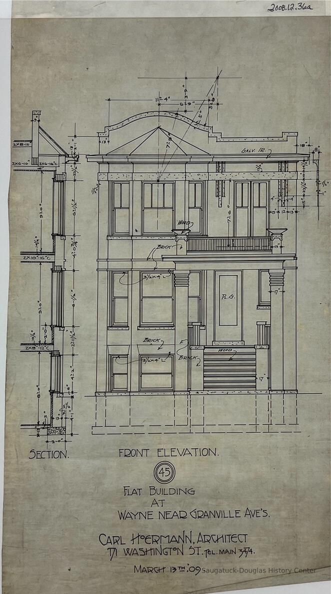          Flat Building/At/Wayne Near Granville Ave's (unknown '45') picture number 1
   