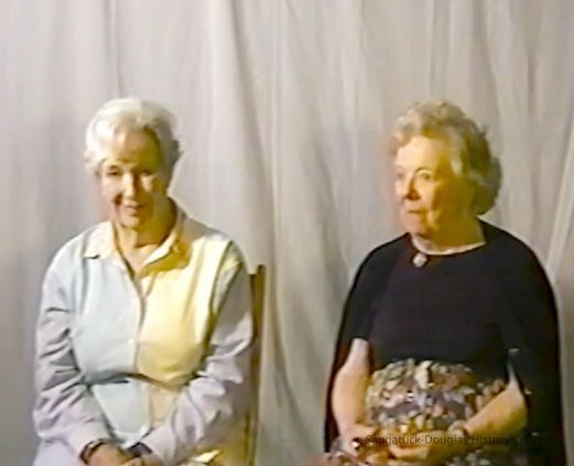 Louise Hansman at left, Mary-Mabel Luning at right