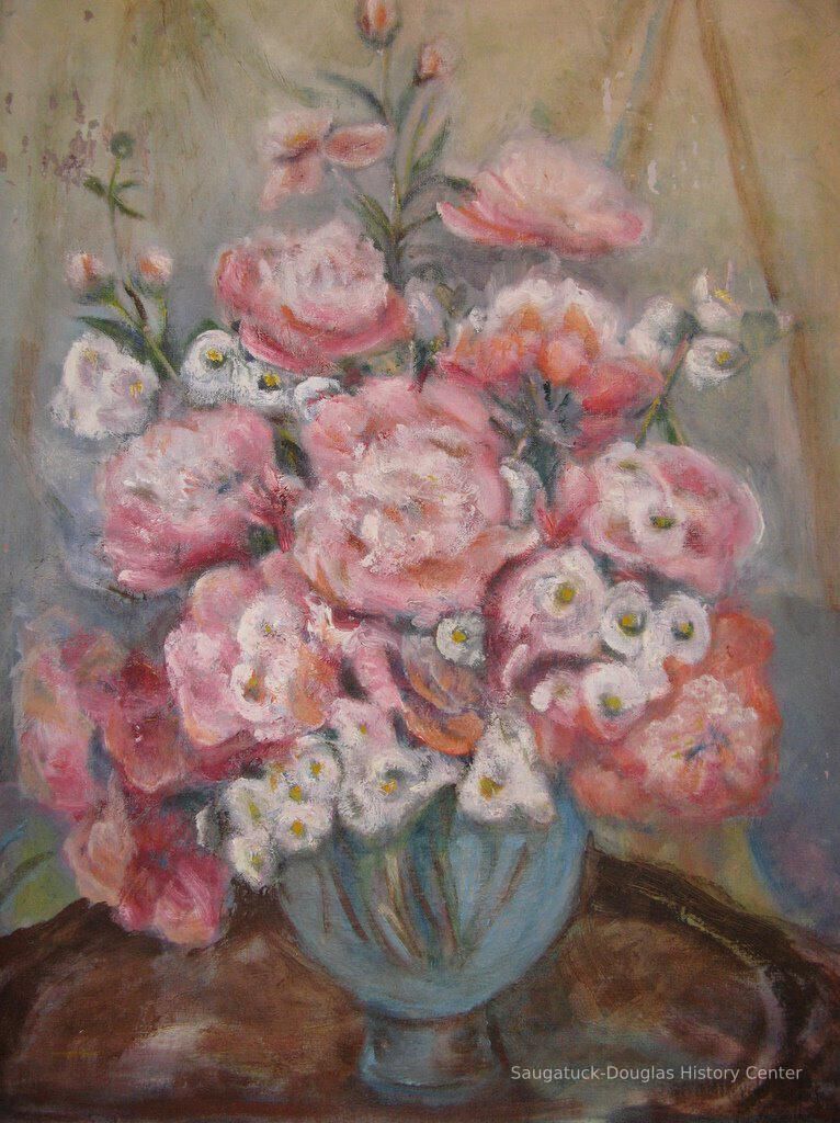          May Heath Oil Painting of roses; Origsize: 24 x 28