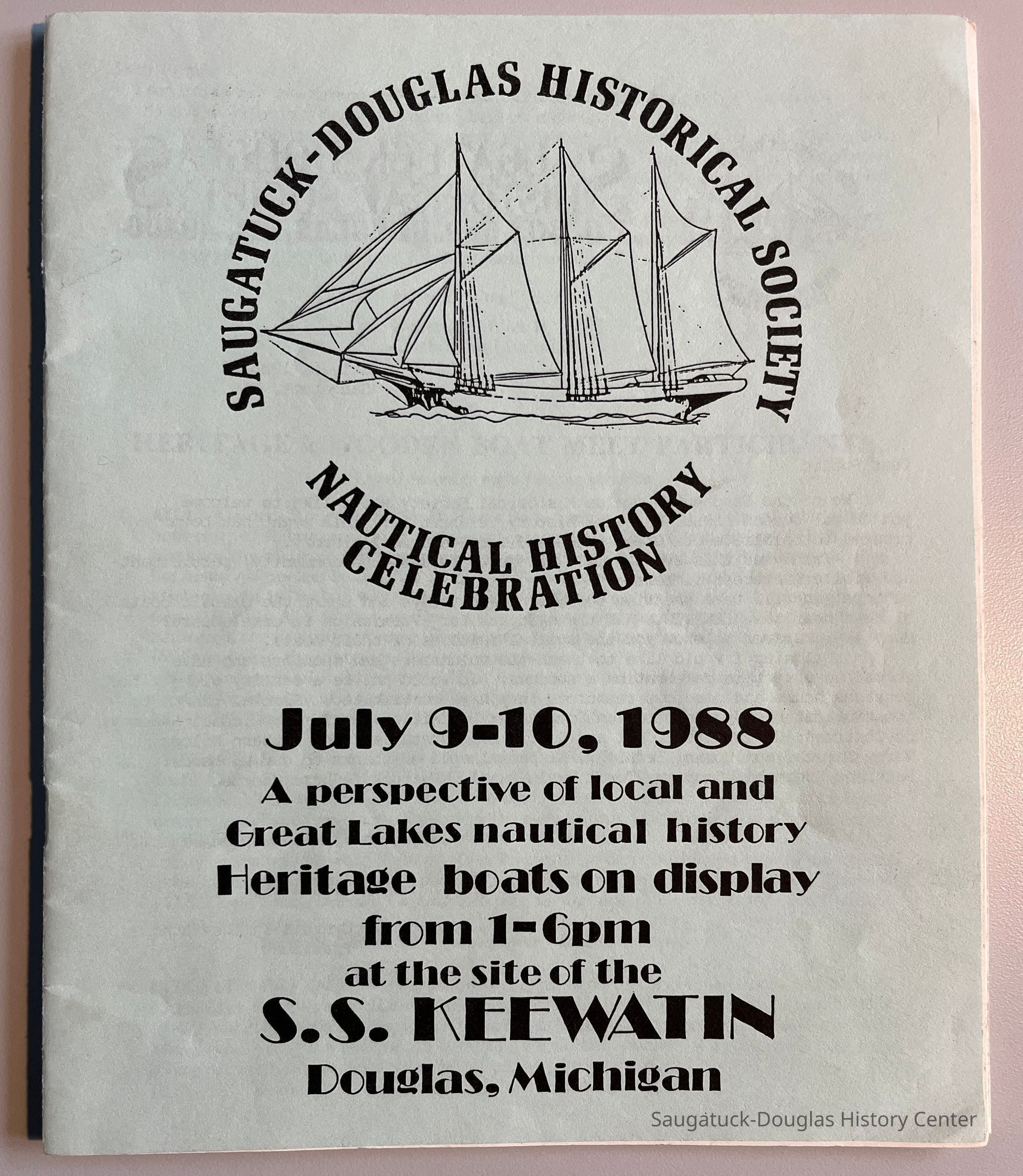          Nautical History Celebration program 1988 picture number 1
   