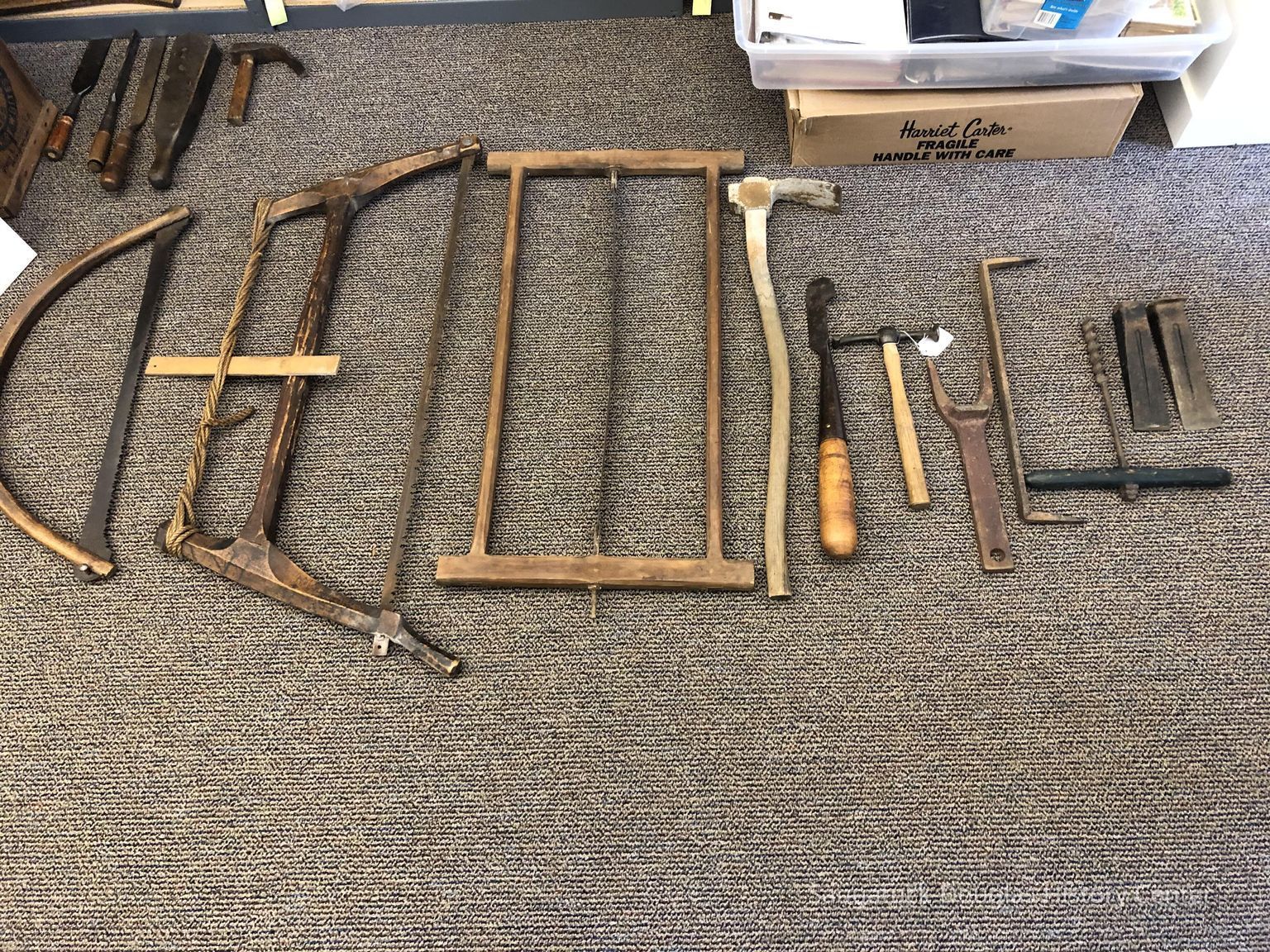 Early American logging and woodworking tools ca. 1850-1900