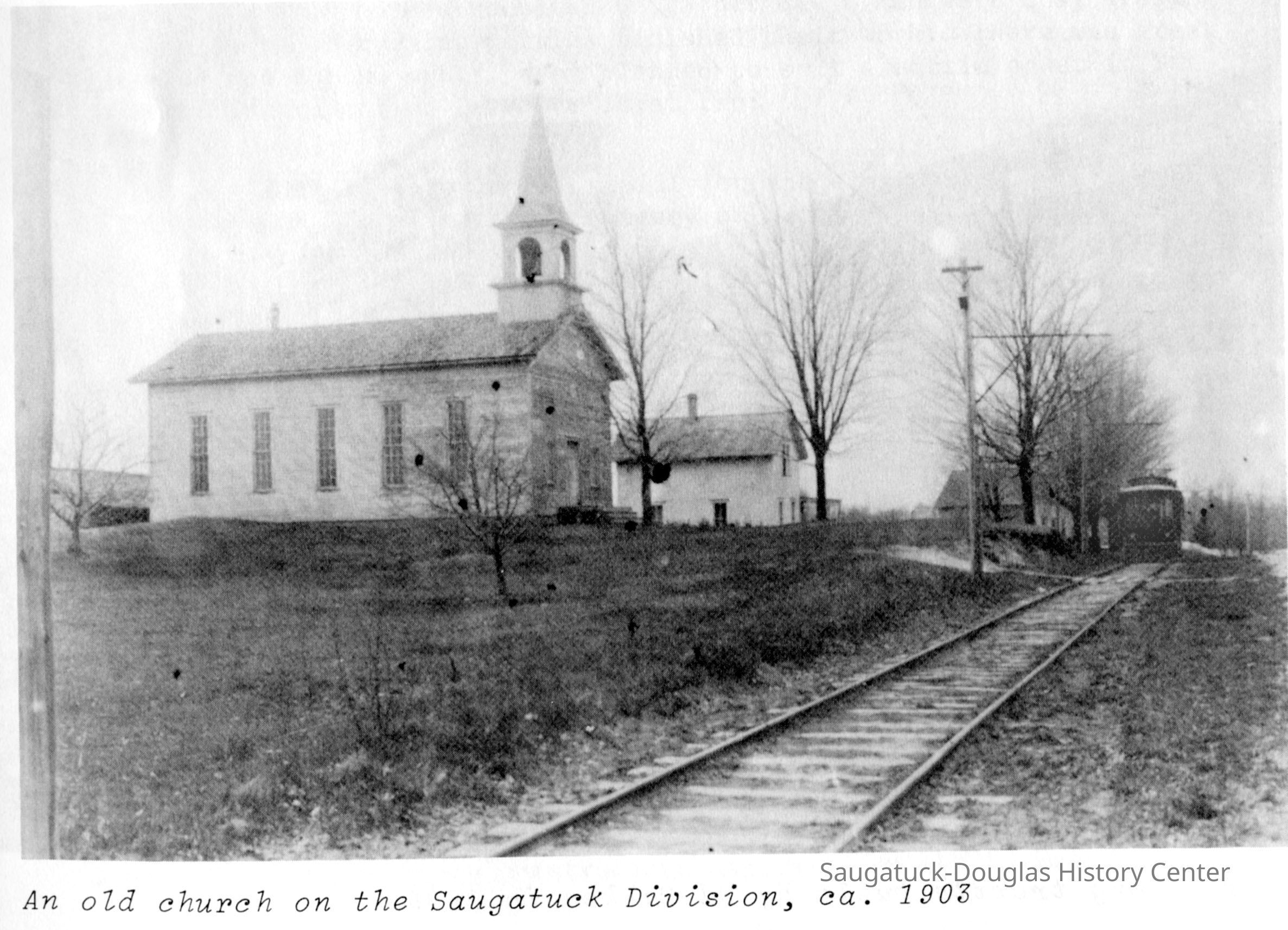 Dutch_Reformed_Church_ca_1903.jpg 640KB; Circa 1907 - The photographer stood near the corner of Grant Street, looking south down Holland Street. The Interurban was rerouted to the east of the Church in 1913. (from photo caption in SDHC publication
