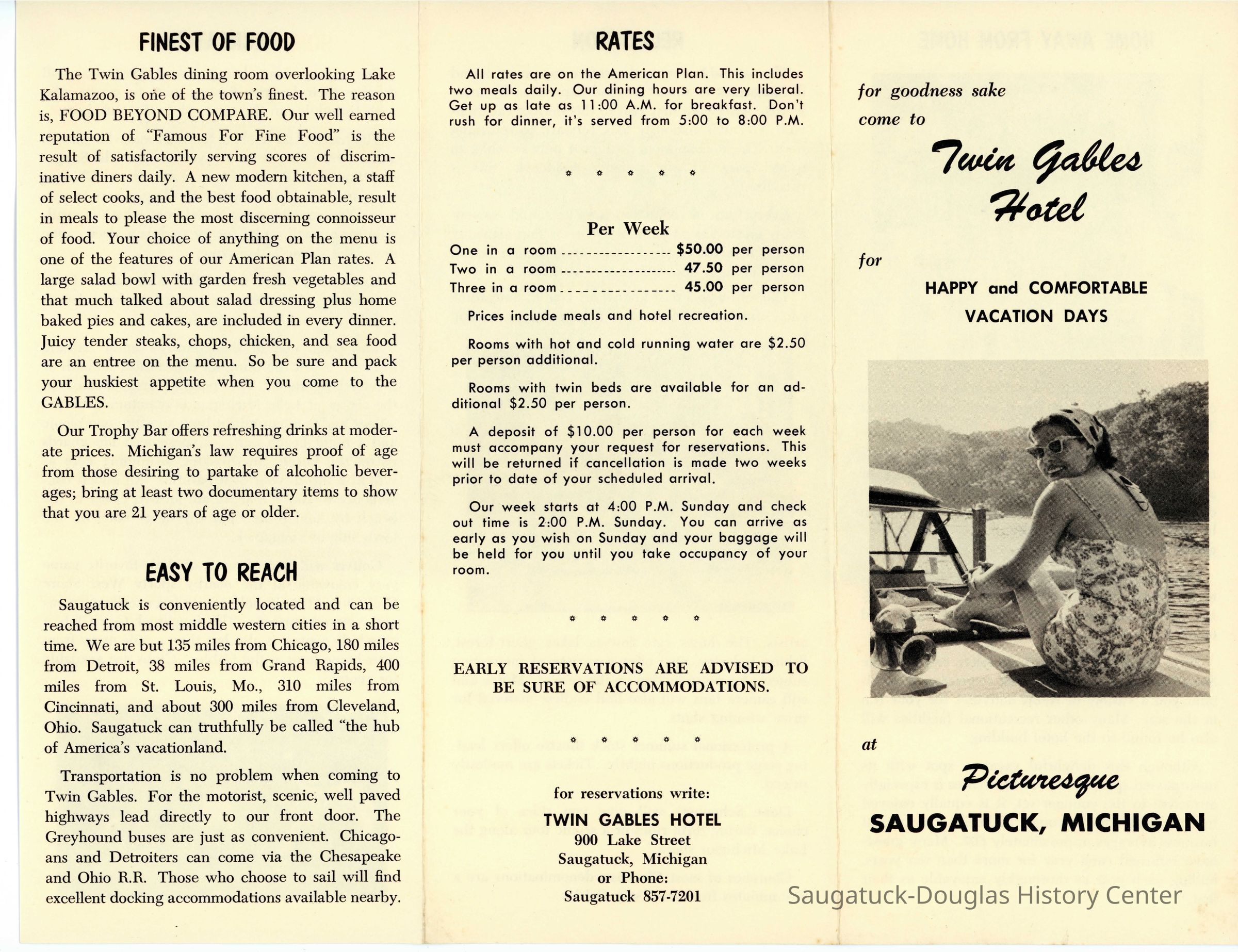 Twin Gables Hotel Brochure