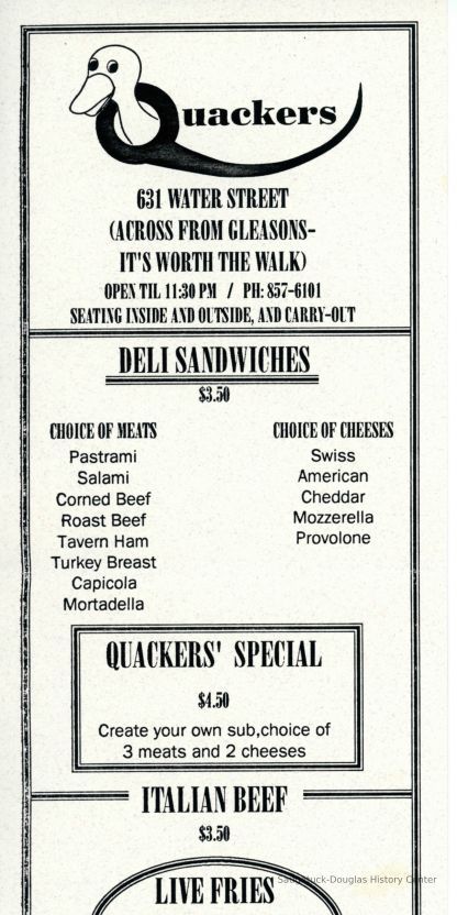          Quakers Deli Menu picture number 1
   