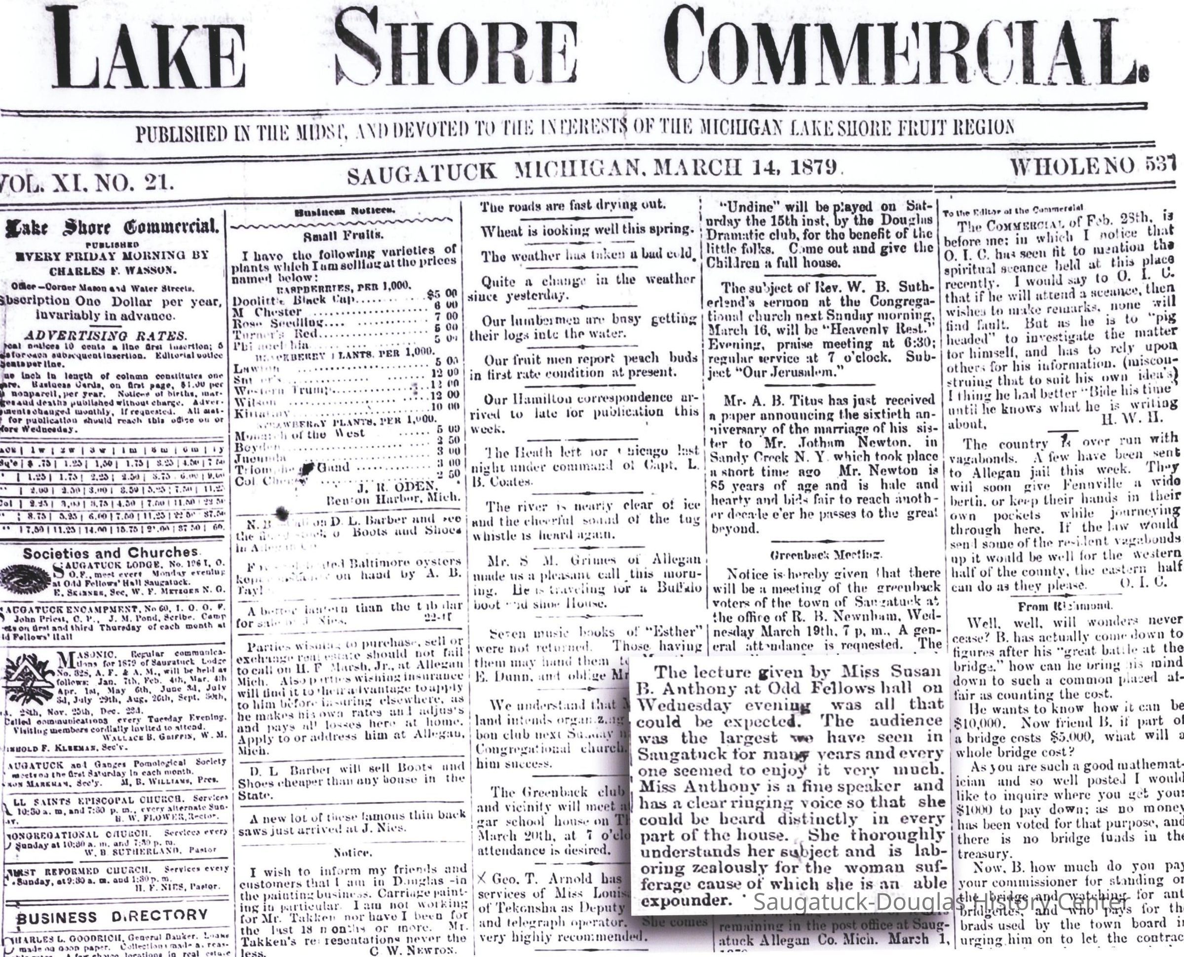 Lake Shore Commercial, March 14, 1879 1.1MB