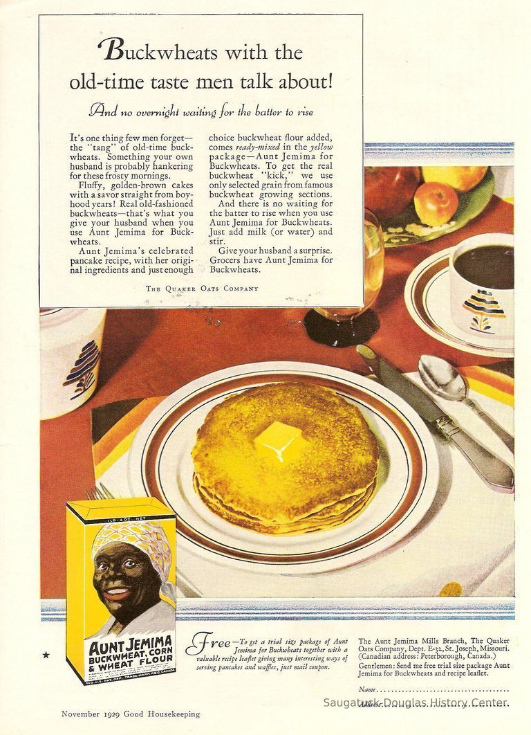          magazine ad for Aunt Jemima flour; Origsize: 8 1/2