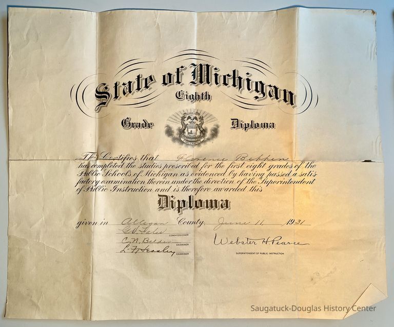          Diploma, Florence Bekken 1931 picture number 1
   