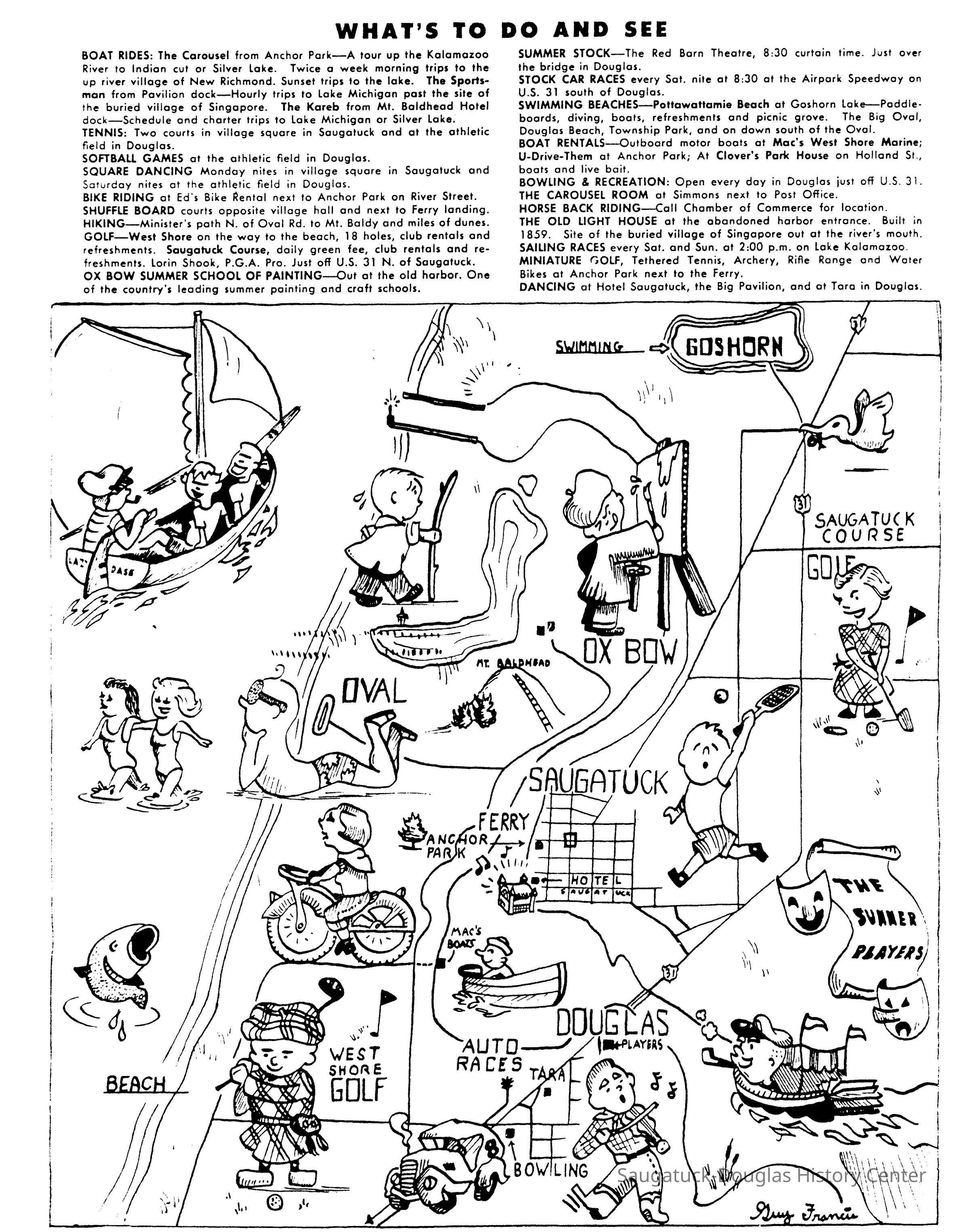 What's to do and see Map 1953 picture number 1