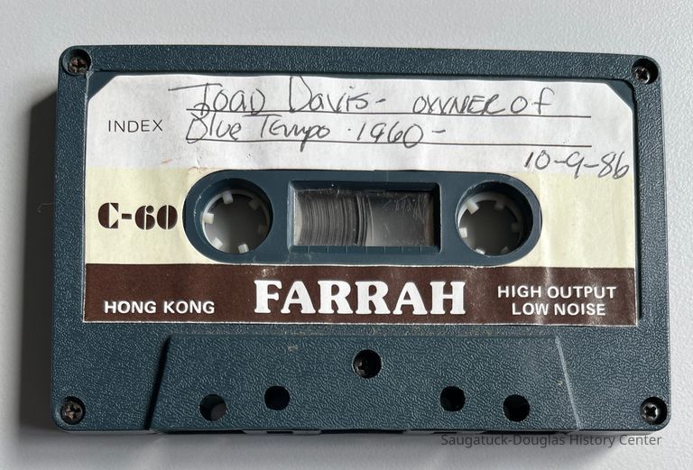          Toad Davis - owner of Blue Tempo 1960 - 10-9-86; Contents of tape as .wav file, below.
   