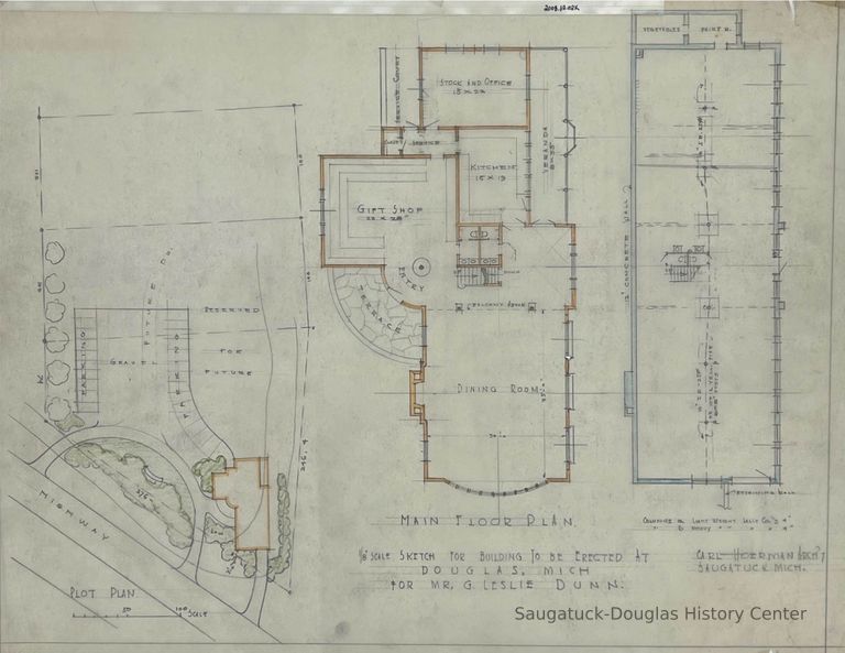          Building To Be Erected At/Douglas, Mich./For Mr. G. Leslie Dunn, 1/8