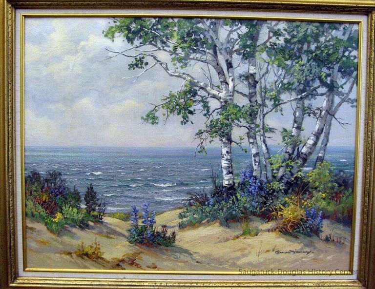 Birches and Lupines by Charles Bridgeman Vickery - Image 3