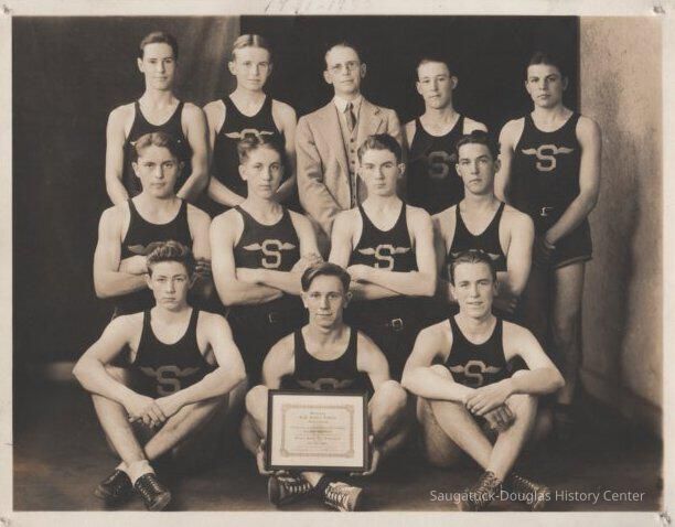 Saugatuck High School Basketball Team 1931; Origsize: 6