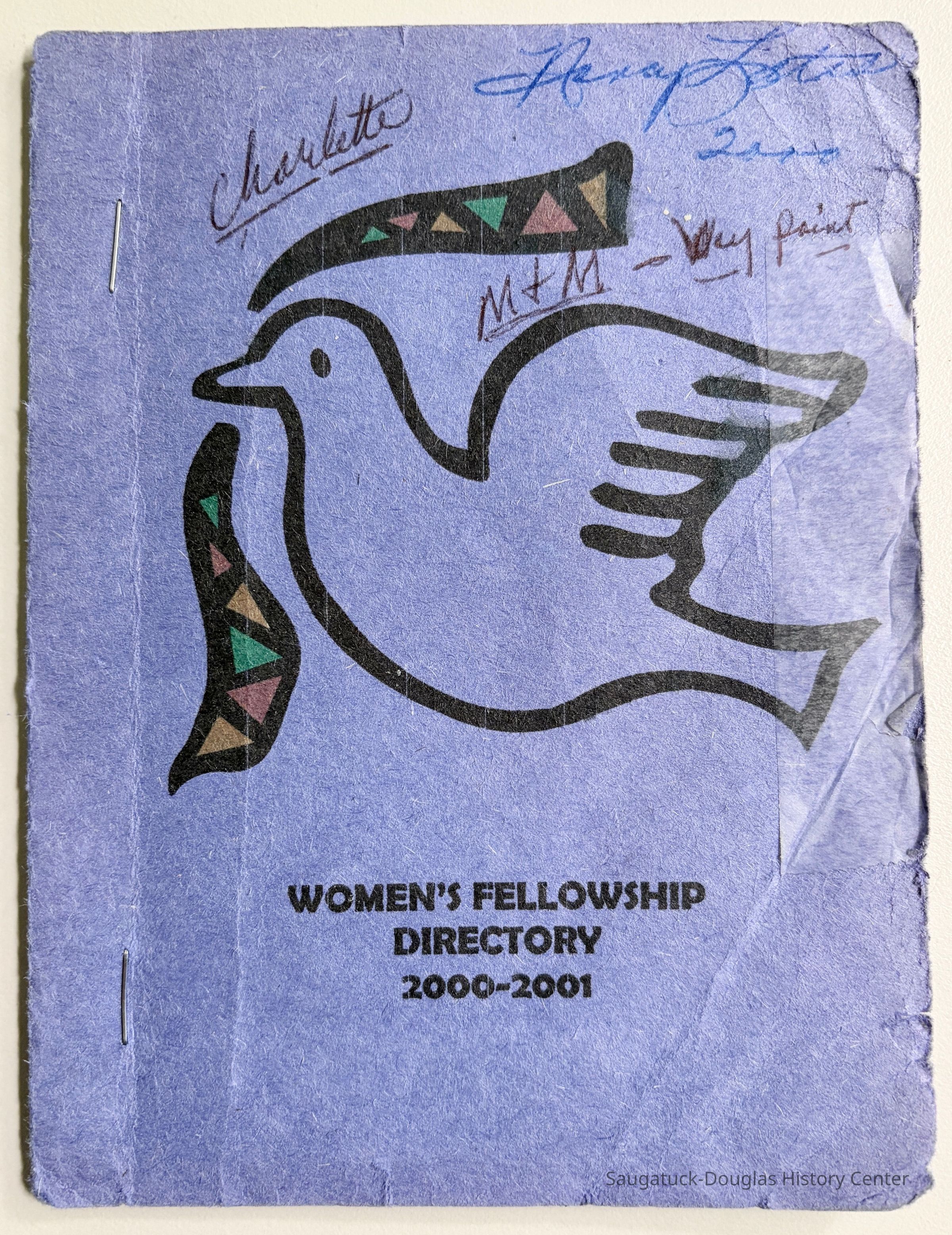          Women's Fellowship Directory 2000-2002, First Congregational Church cover
   