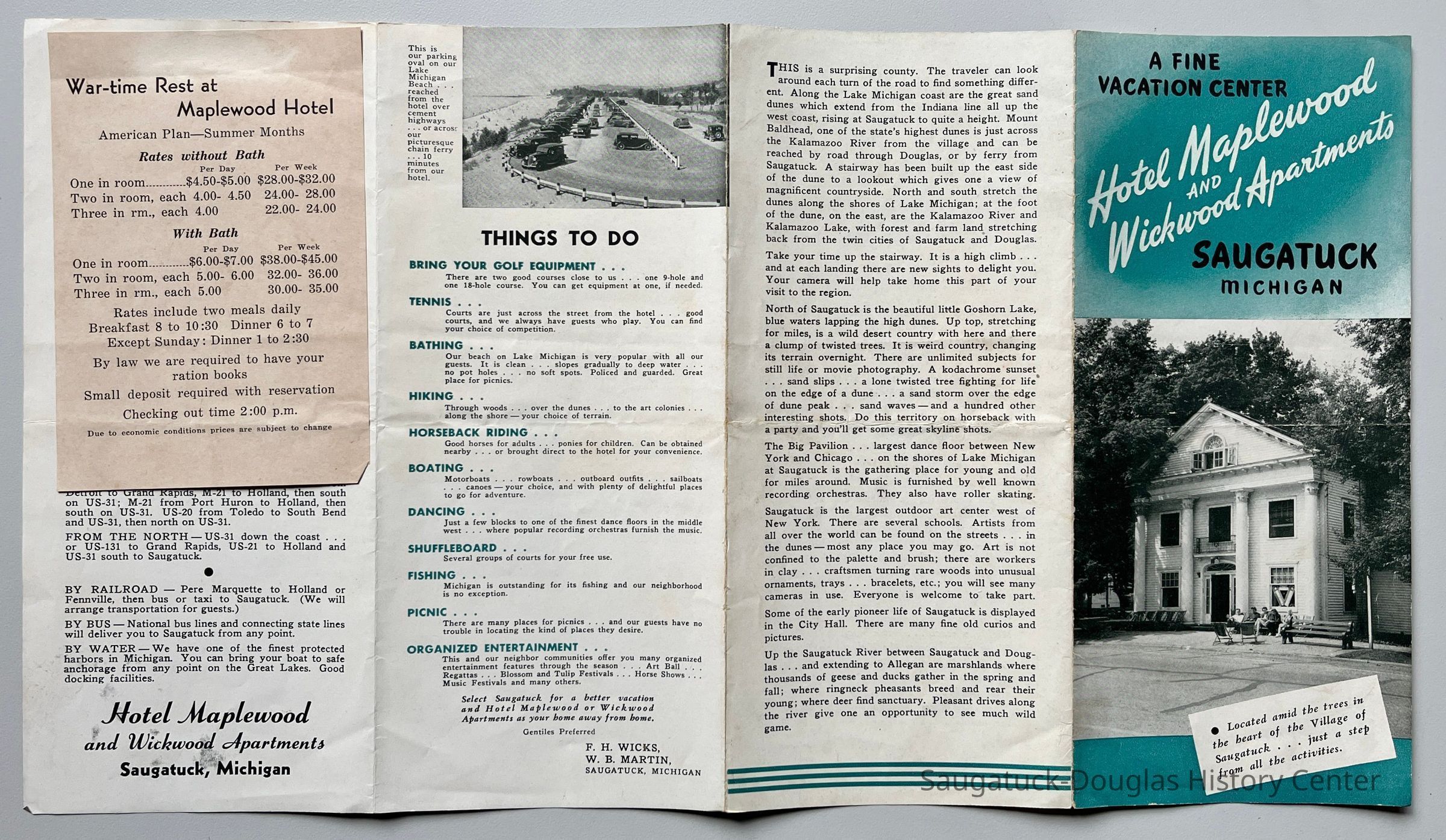 Hotel Maplewood and Wickwood Apartments brochure picture number 1