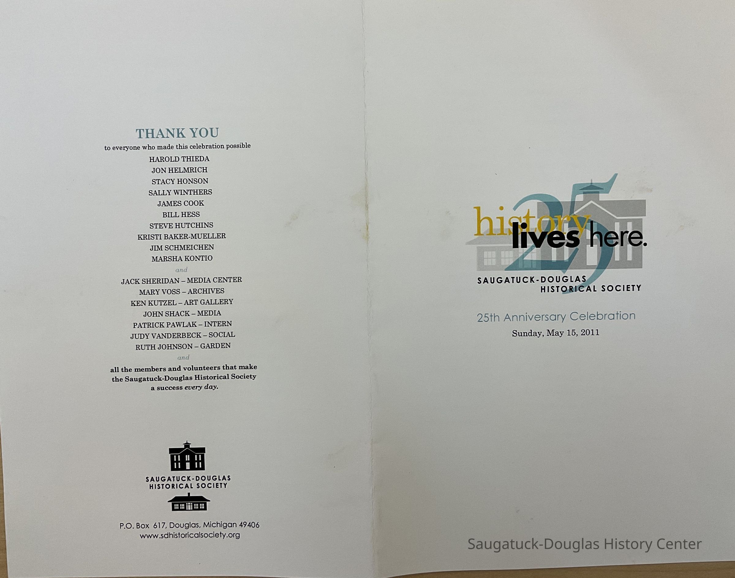 History Lives Here - SDHS 25th Anniversary Celebration picture number 1
