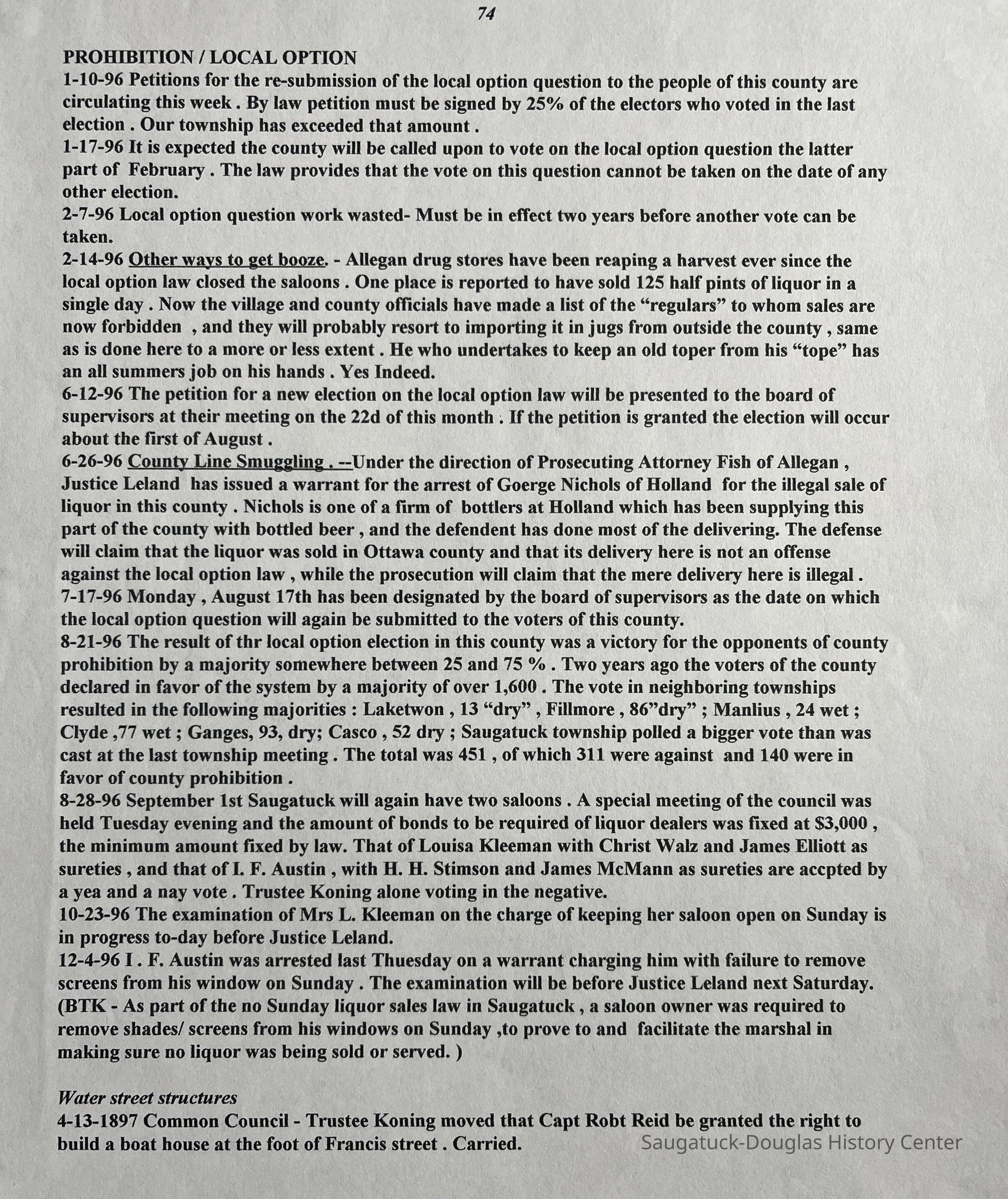          Local Option/Alcohol prohibition citations 1896 picture number 1
   