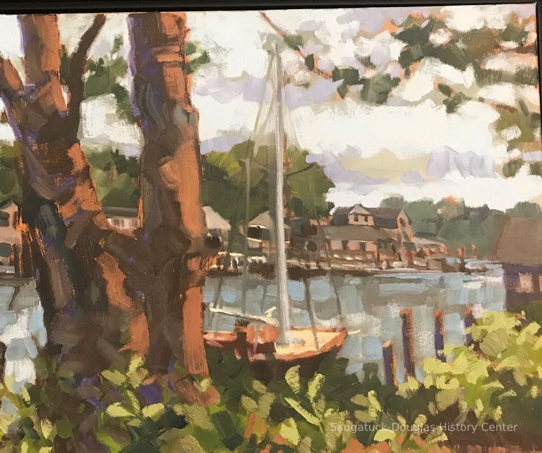          Sailing on the Kalamazoo River; Sailing on the Kalamazoo River - painting
   