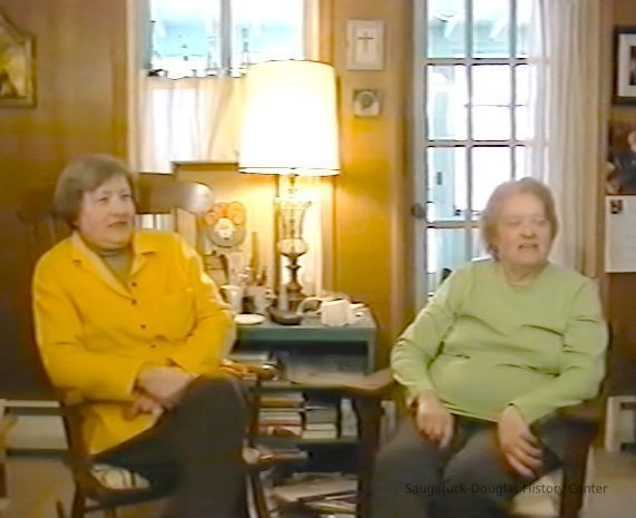 Cynthia (left) and Marge (right) Sorensen interviewed at their home