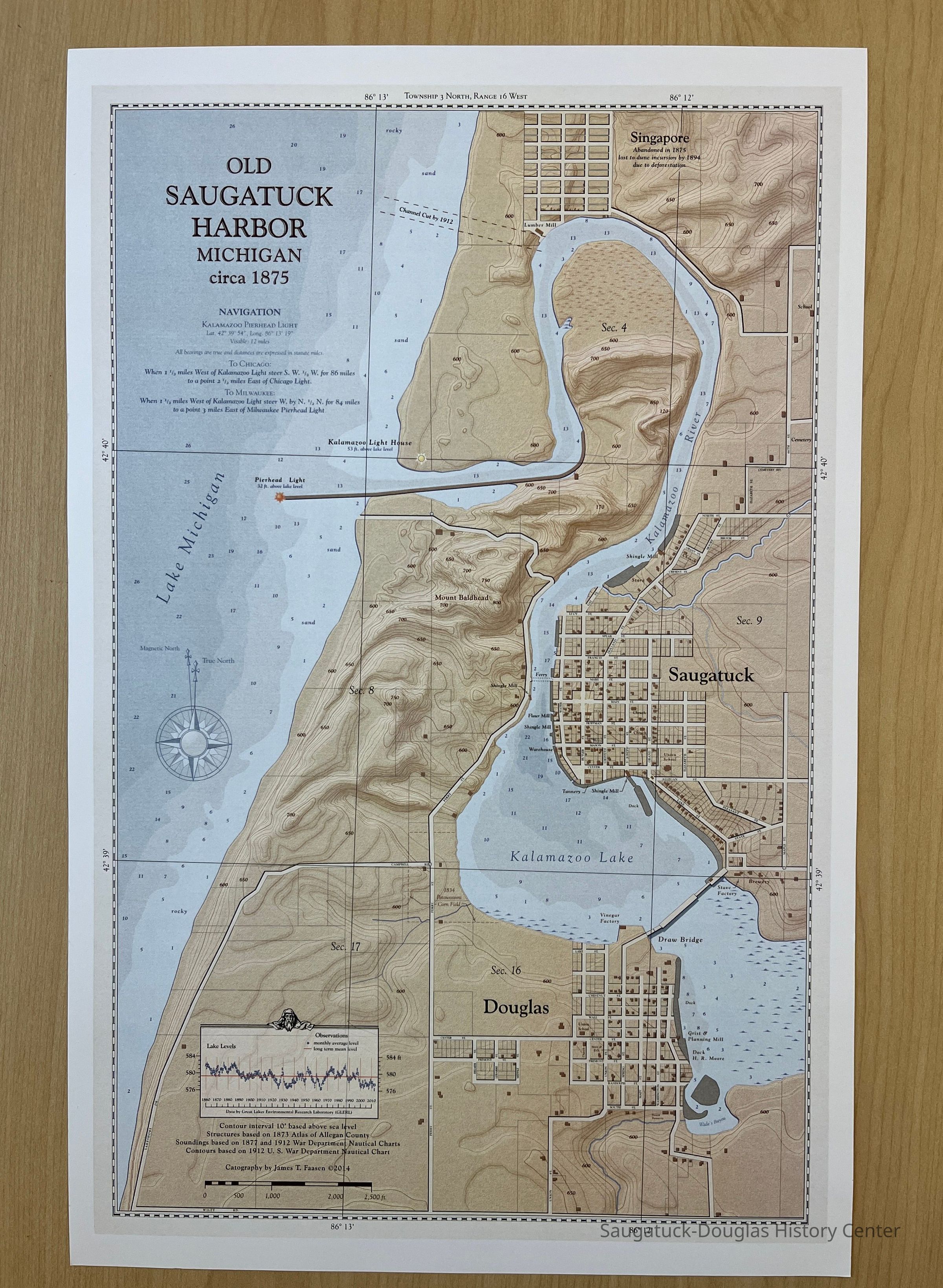 Saugatuck Harbor 1875 Map picture number 1