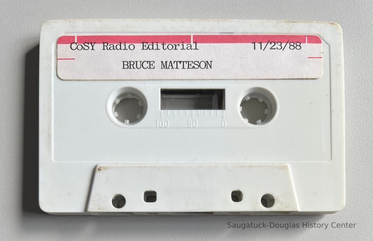          Original cassette tape; Digital transfer of content, below.
   