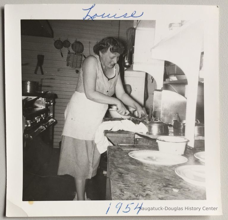          Louise in the Edgewater Inn kitchen
   