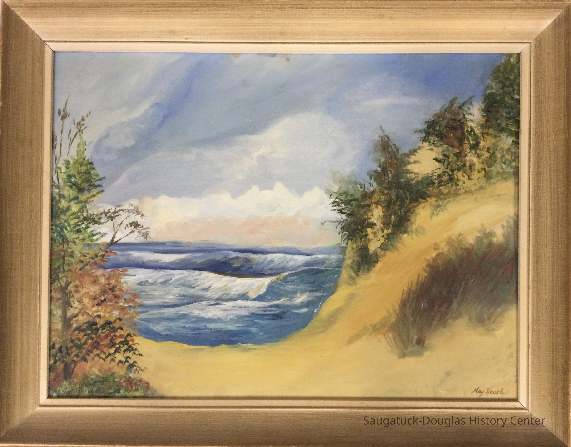          May Heath oil painting of a dune
   