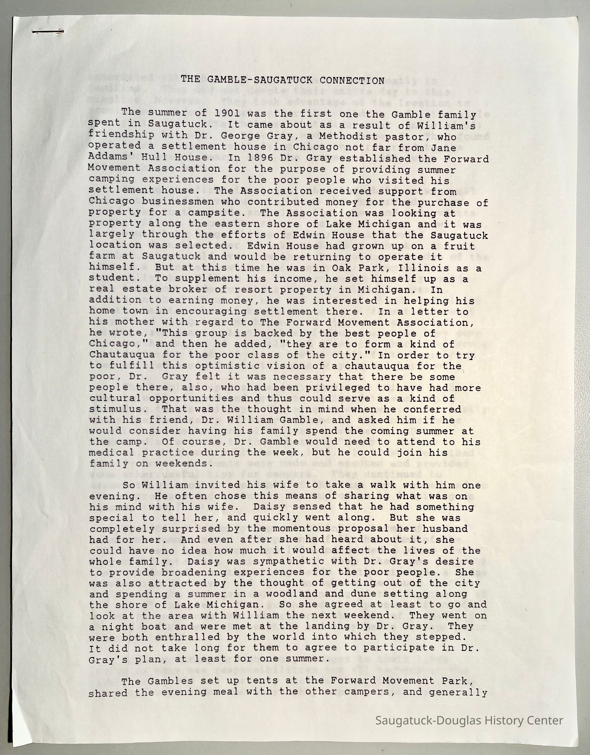 Gamble-Saugatuck Connection picture number 1