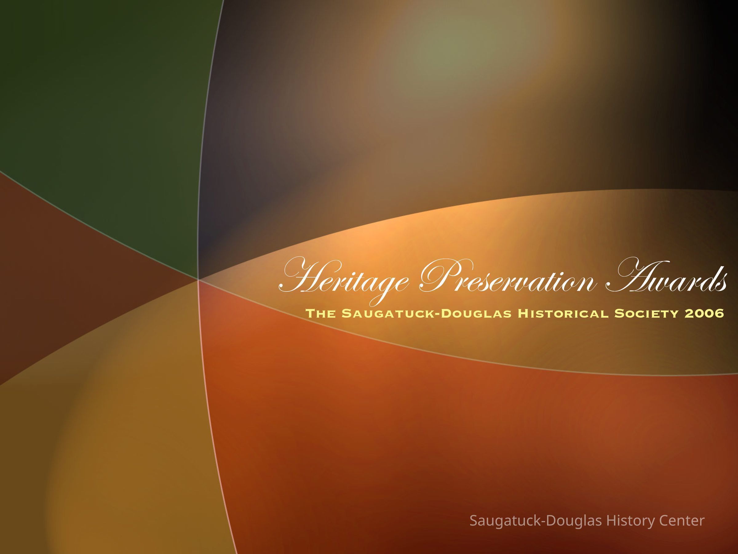          Heritage Preservation Awards 2006.pdf 5.6MB; Powerpoint presentation shown at the 2006 award ceremony that shows photos of the properties and outlines in greater detail the reasons for the award program.
   