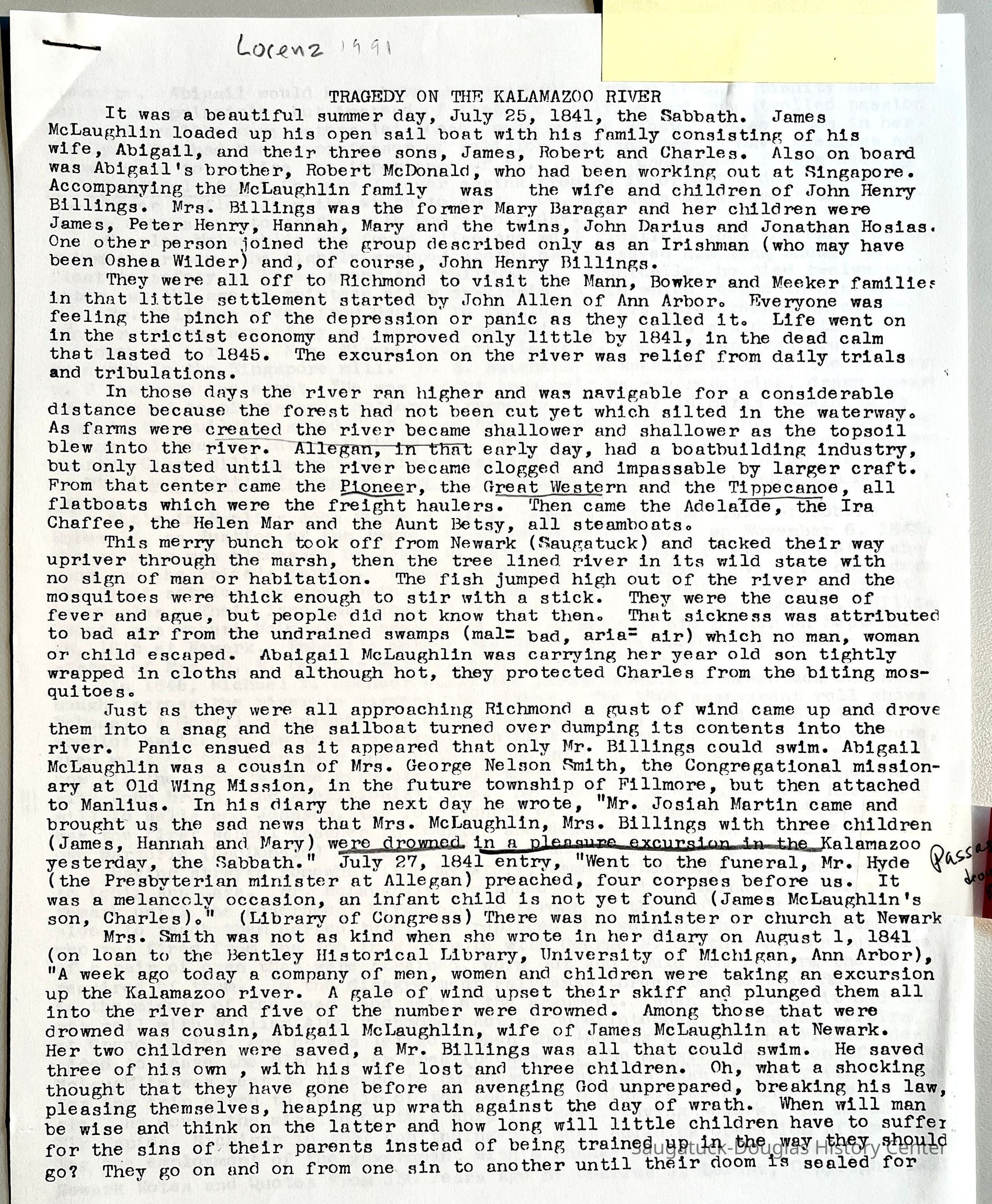          Tragedy on the Kalamazoo River, page 1 of 2
   