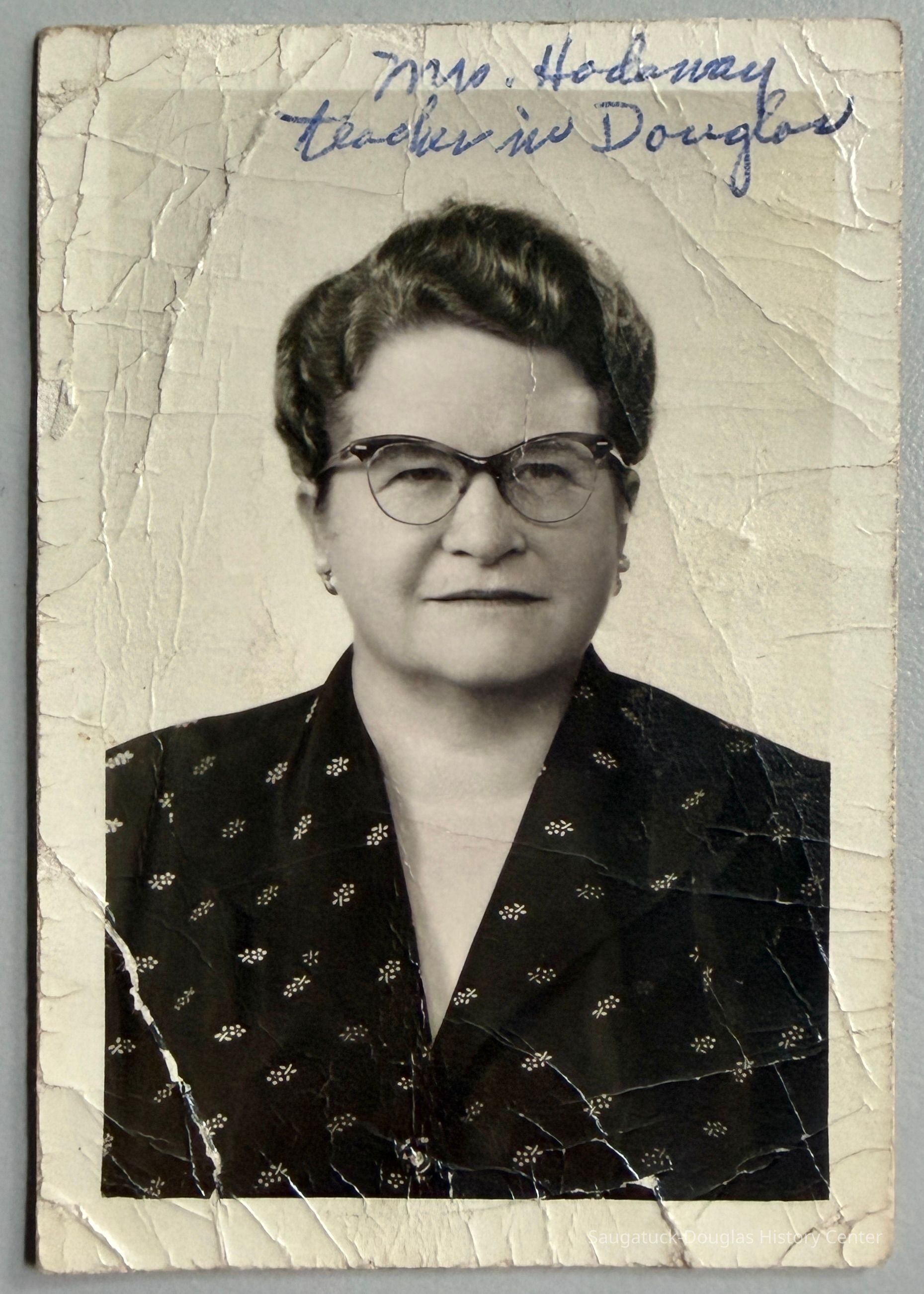          Black and white photo of Gladys Hadaway
   