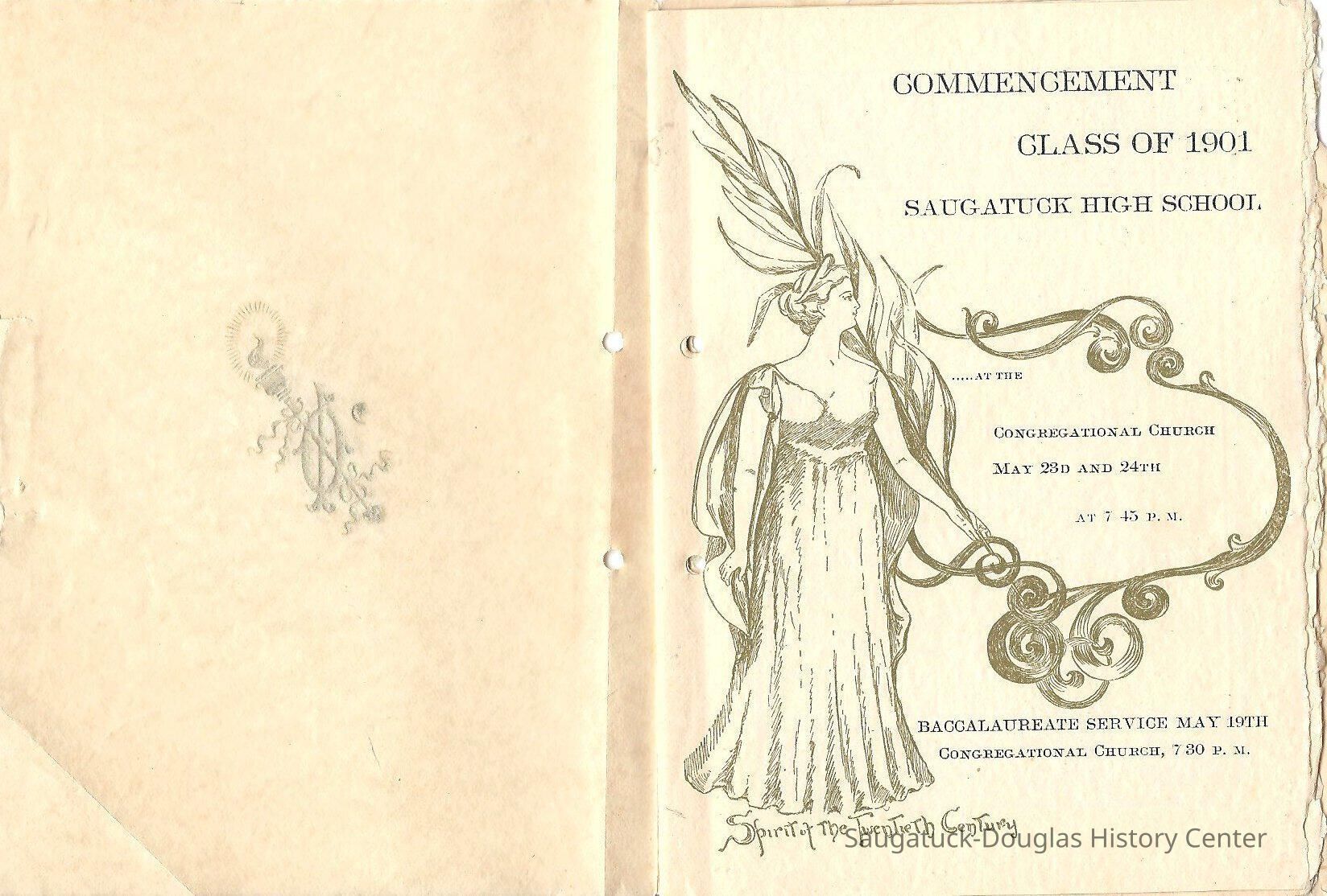 SHS 1901 Commencement program + digital scan picture number 1