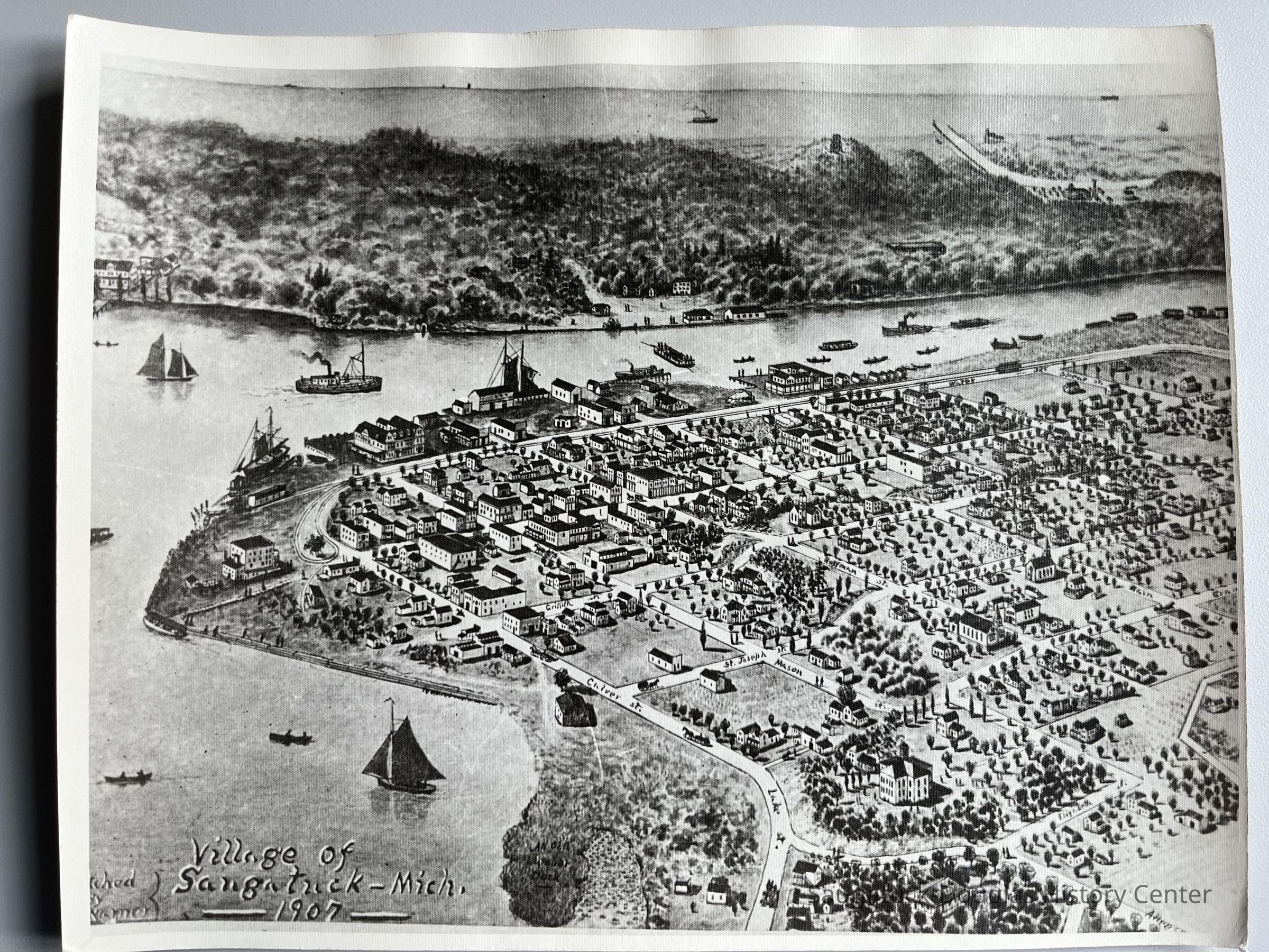 Bird's-eye view of Saugatuck Flats 1907 picture number 1