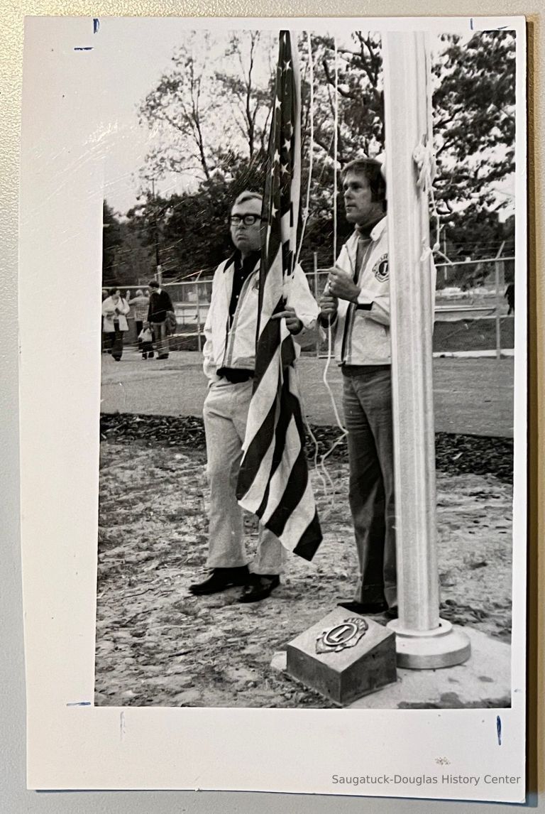          Lions Club flag raising picture number 1
   