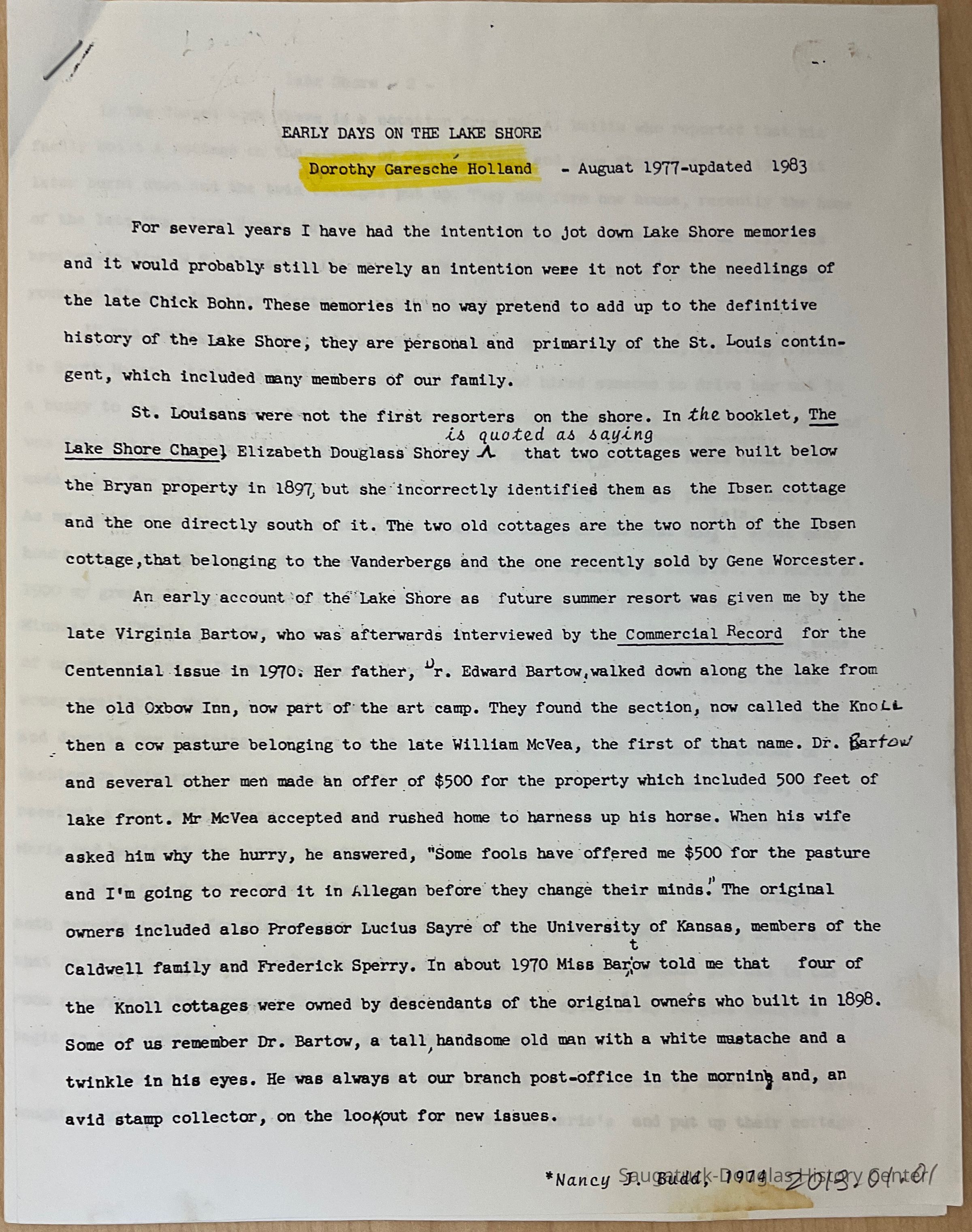          Our Ancestors McVea document picture number 1
   