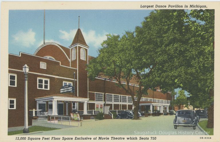          Largest Dance Pavilion in Michigan Postcard; 12,000 Square Feet Floor Space Exclusive of Movie Theater which seats 750
   