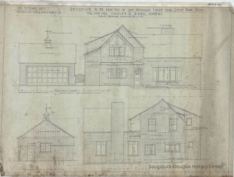          Residence To Be Erected On Lake Michigan Shore Near Castle Park, Mich./ Mr. and Mrs. Charles R. Aiken, Owners. (Aiken) picture number 1
   