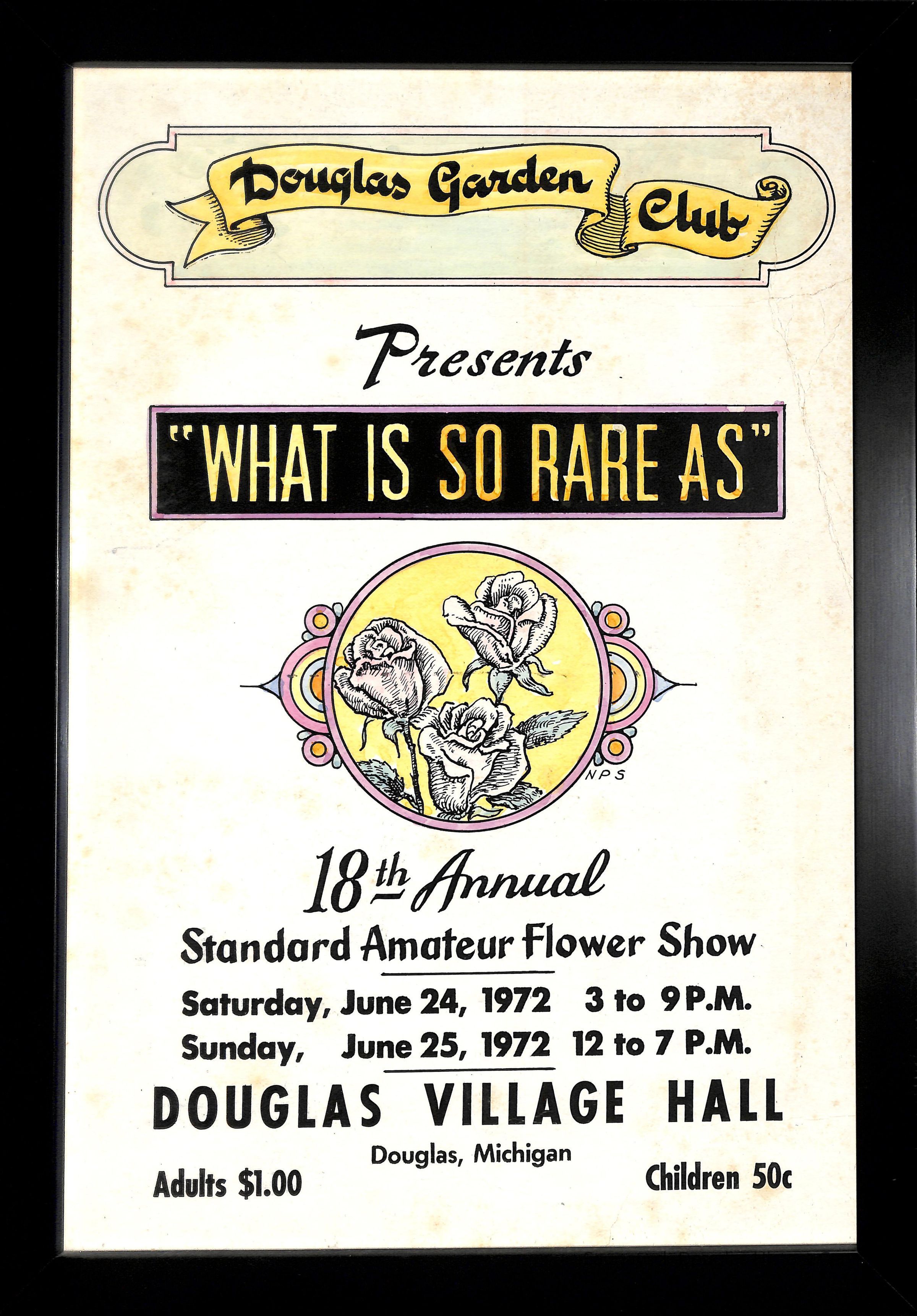 Poster for the Douglas Garden Club