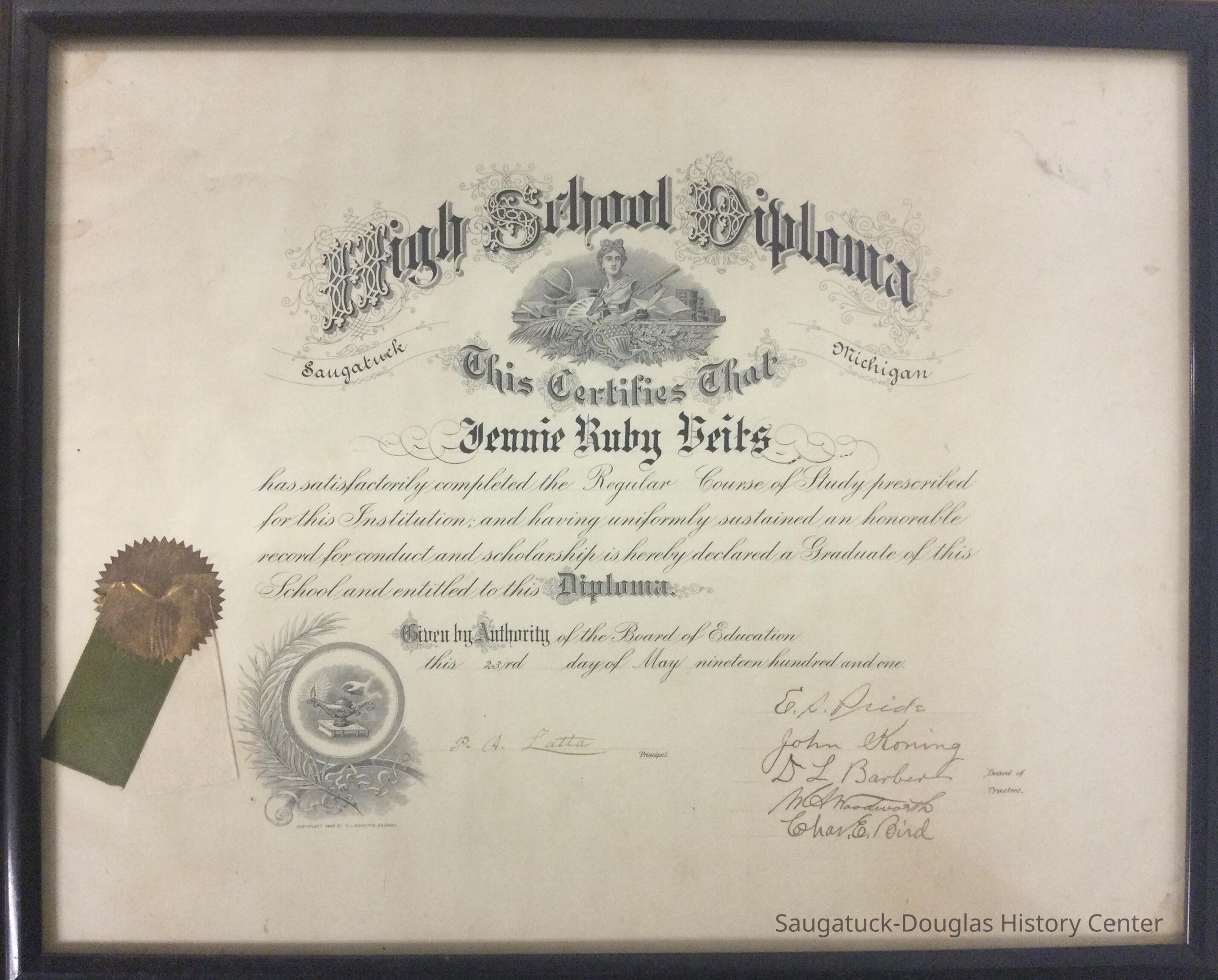         High school diploma
   
