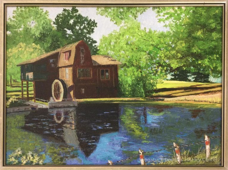          Oil painting of the Grist Mill
   