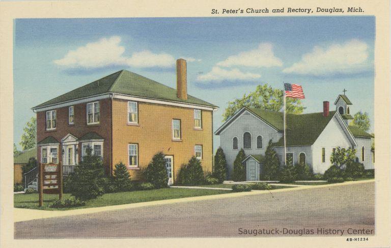          St. Peter's Church and Rectory Postcard
   