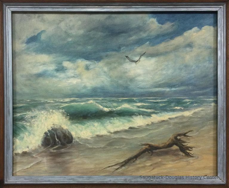          Oil painting of Lake Michigan
   
