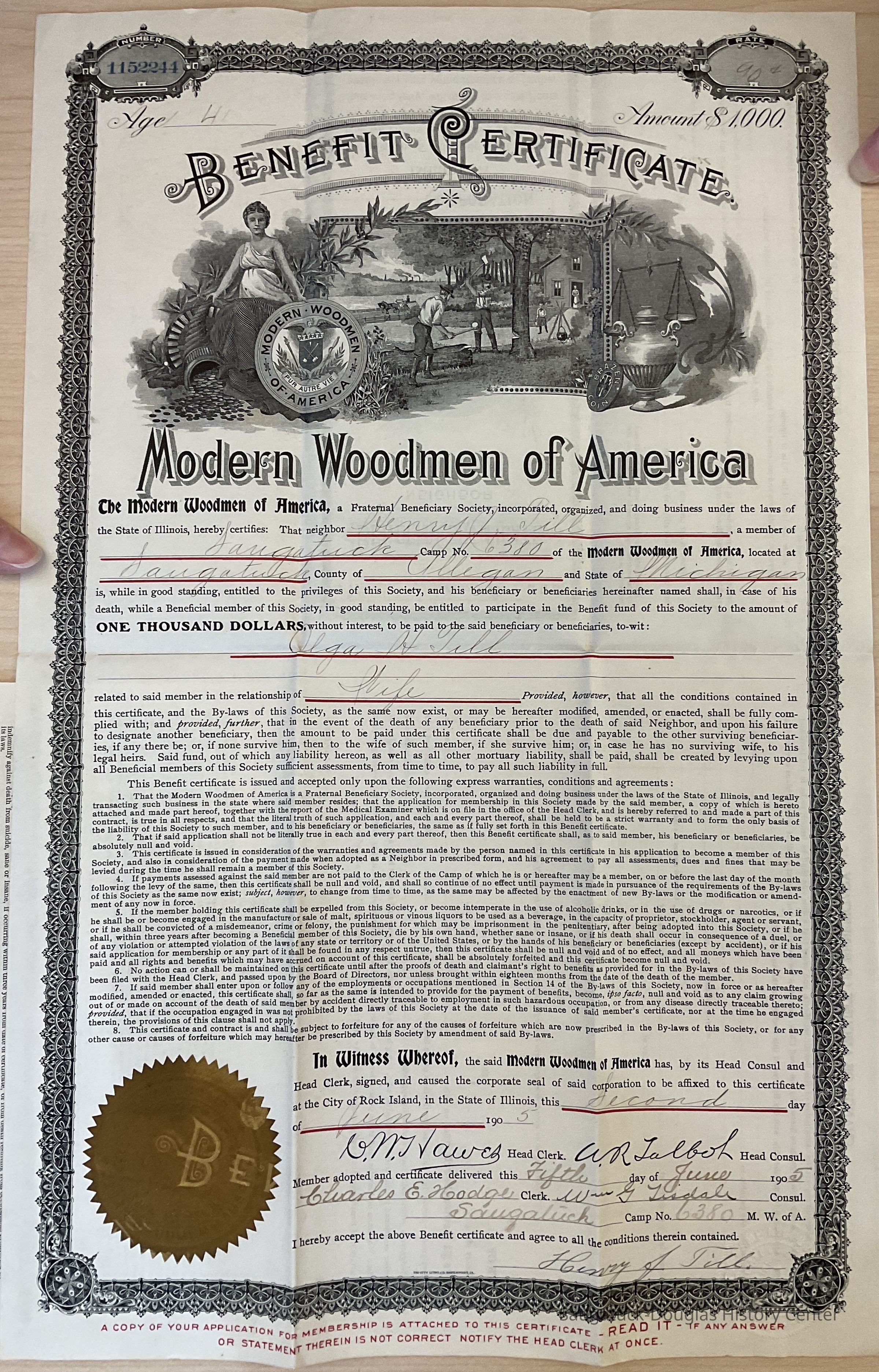 Modern Woodmen of America documents picture number 1
